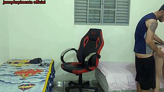 step sis strips near bro gets fucked on gamer chair