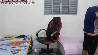 step sis strips near bro gets fucked on gamer chair