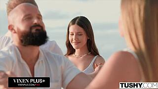 yoga babe's tight ass craves filling in her tushy anal debut spooning