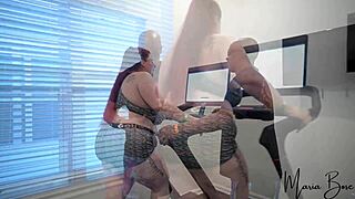 you like watching bbc stretch this fat latina in 3some?