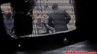 dutch brunette's natural tits bounce bent over doggystyle