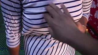 yo big ass chubby stepsis begs bro for rough creampie doggy after massage fails