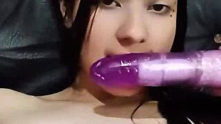 hey cuck hubby, watch your huge tit latina wife masturbate with dirty talk toys