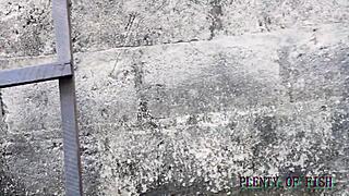 neighbor bbw bends for my big black cock outdoor then chair squirting ride