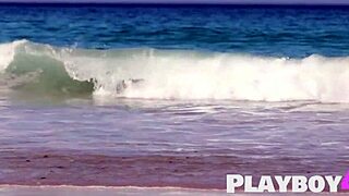 beautiful petite milf in lingerie strips outdoors exposing perfect bubble butt and natural small tits