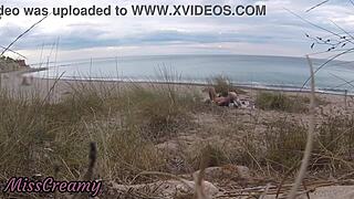 French teacher secretly blows stranger on nude beach?