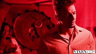 Vixen Milena Ray rides stranger in passionate spooning sex