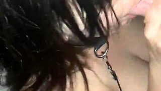 Sexy teen slurps sloppy cock with toys