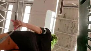 big ass latina shakes culona booty in supermarket