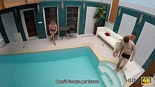 Hunt4k. Sizzling poolside pickup sex for cash