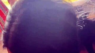 Horny Colombian yanks boyfriend's cock out street blowjob