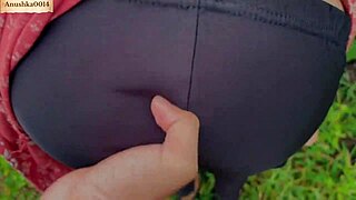 indian bhabhi's tight pussy creampied outdoor nylon fuck