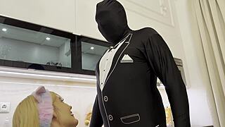 horny girlfriend jerks cute blonde's shaved pussy cum