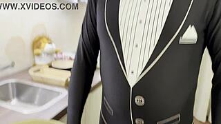 horny girlfriend jerks cute blonde's shaved pussy cum