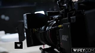 hubby watches sienna rae get double penetrated bent over in lingerie heels