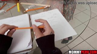 Stepmom's big tits reward for good grades... pov blowjob fuck! 😍