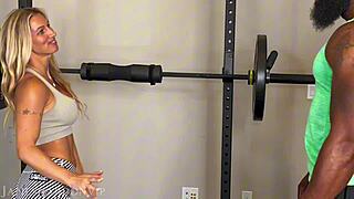 Hotwife quietly seduces her trainer