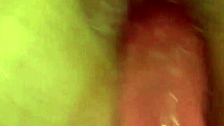 damn sexy milf in stockings double penetrates her hairy pussy and ass fingering clit to squirting orgasm!