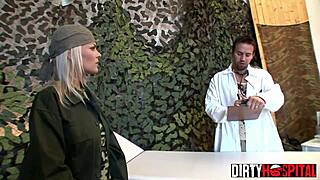 jasmine rouge deepthroats titus steel's monster cock in army hospital check-up anal toys fingering wet pussy