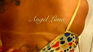 angel lima begs for creampie filling her wet peruvian pussy