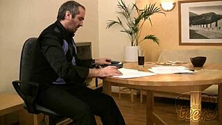 dirty grandpa pounds young european teen babe hard in hardcore session