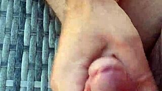 Amateur Guy Jerks Off and Cums Hard on His Belly