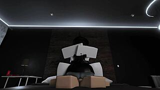 Busty goth friend fucked doggystyle cowgirl in roblox