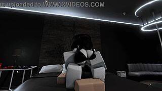 Busty goth friend fucked doggystyle cowgirl in roblox