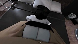 Busty goth friend fucked doggystyle cowgirl in roblox