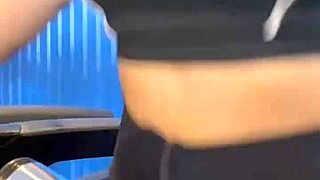 post workout hottie masturbates in crowded bathroom