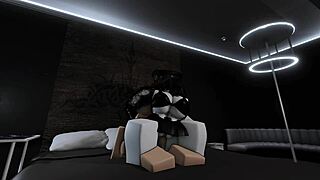 Busty goth friend fucked doggystyle cowgirl in roblox