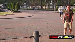 Desperate Tourist Hunts Petite Horny Asian Teen for Outdoor Fuck Frenzy