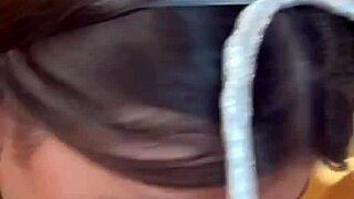 SLOPPY DEEPTHROAT 18YO BRUNETTE TEEN FACIAL CUMSHOT