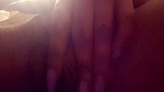 Ebony fingers big clit pretty pussy closeup solo