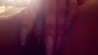 Ebony fingers big clit pretty pussy closeup solo