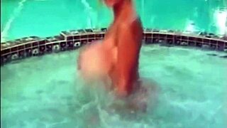 big tits bouncing wildly as she jumps