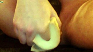 close-up stryker bullet wand teases pussy to orgasm cum