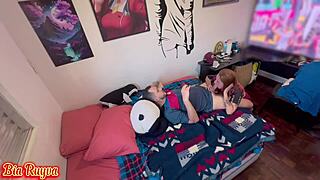 flamenguista fan takes bayer's big cock doggystyle live