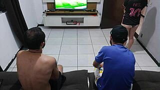 Hubby Lost Bet - Wife Fucks His Friend Raw!