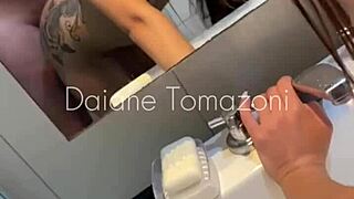 WOW! cute brazilian roommate's dorm fishnet tits fuck with classmate!