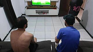 Hubby Lost Bet - Wife Fucks His Friend Raw!