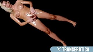 oiled tranny beauty jamie kelly tours her sexy body!