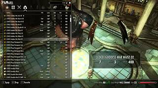 sabrina's giantess skyrim se clothing haul with huge boobs