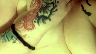 this beautiful chubby redhead masturbates her wet pussy