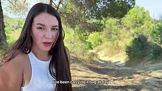 lost in woods stranger bends over shows tight pussy passage?