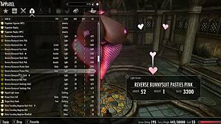 sabrina's giantess skyrim se clothing haul with huge boobs