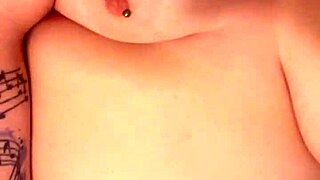 this beautiful chubby redhead masturbates her wet pussy