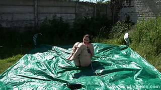 Caroline Pierce Bound Gagged Outdoor Submission