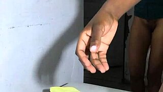 Skinny ebony milf's tight wet pussy stretched by thick cock cumshot