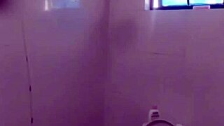 Pinay amateur showers in bathroom before heading to work